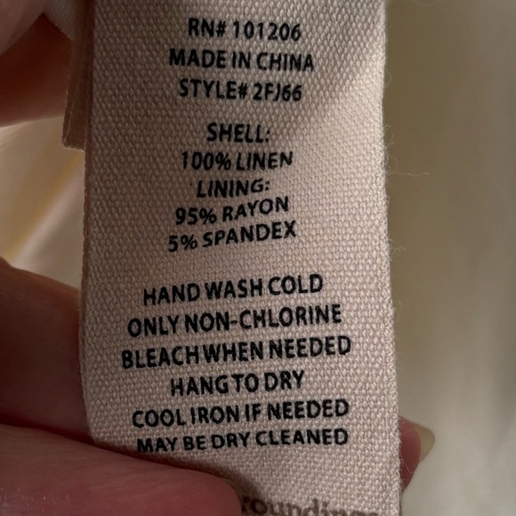 Soft Surroundings Southwind Cream Linen Layered Asymmetrical Top Size Large - Picture 8 of 8